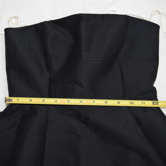 HALSTON HERITAGE Strapless Dress Folded Skirt